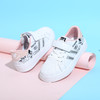 迪士尼学生四季小白鞋男女童白色运动鞋面皮儿童跑步鞋透气网面M2218676 商品缩略图1