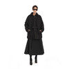NUTH  黑色可收腰中长款保暖秋冬棉服外套女 商品缩略图0