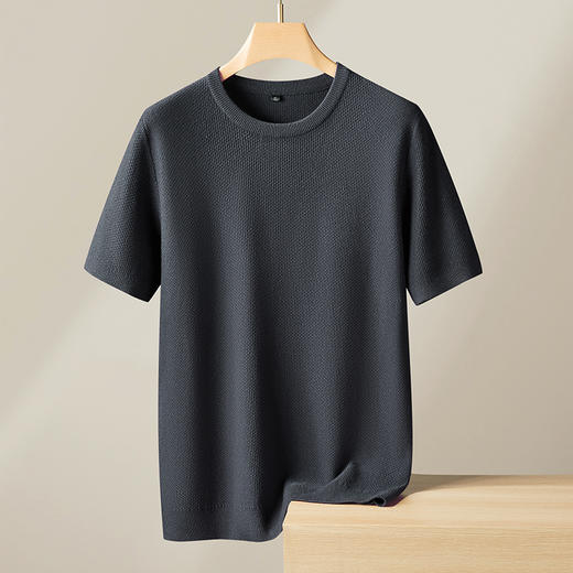 【羊毛】【新款DPF】大依优型毛衣针织短袖背心休闲针织衫毛背心加肥加大上衣男士胖子大码毛衫t恤打底 商品图6