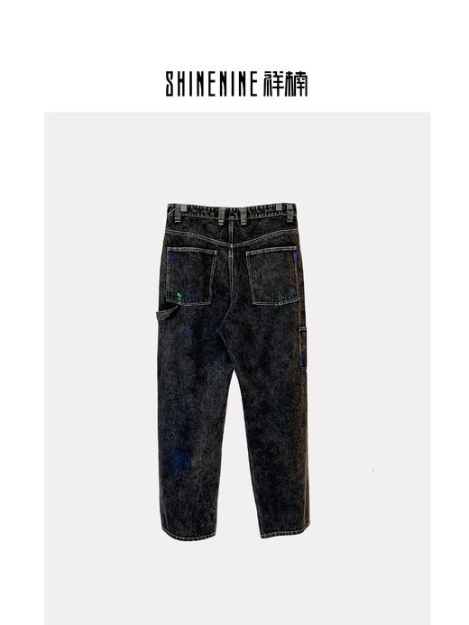 W333531551彩色泼墨牛仔裤 商品图1