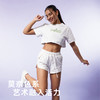 Release释放系列 女士撞色印花运动短款T恤 商品缩略图2