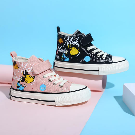 迪士尼儿童布鞋男童小白鞋女童鞋运动帆布鞋2024新款透气板鞋M2218687 商品图3