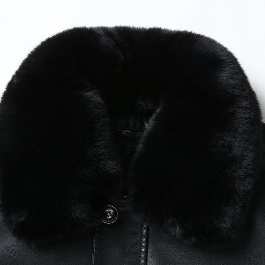 【可拆卸内胆】【可拆卸毛领】【新款DLC】大依优型大码翻领pu皮夹克外套加肥加大肥佬休闲上衣男士胖子潮流 商品图4