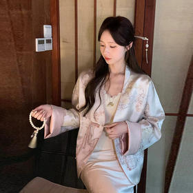 金蘑菇菇【梦华录】设计师高定新中式高级感提花气质百搭国风外套