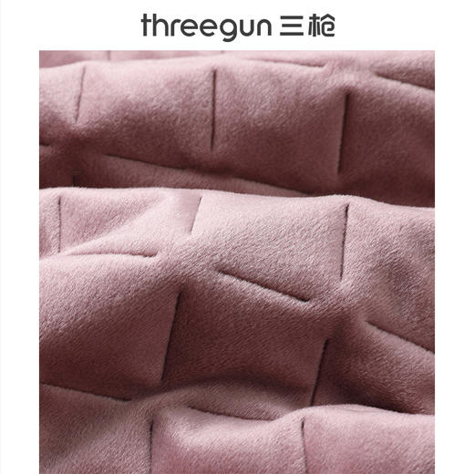 Threegun三枪 【婴儿绒】绗棉翻领开襟女家居套-82018D011 商品图13
