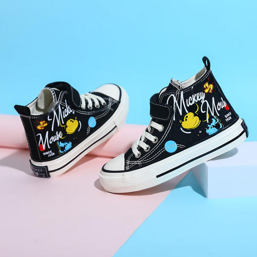 迪士尼儿童布鞋男童小白鞋女童鞋运动帆布鞋2024新款透气板鞋M2218687 商品图6