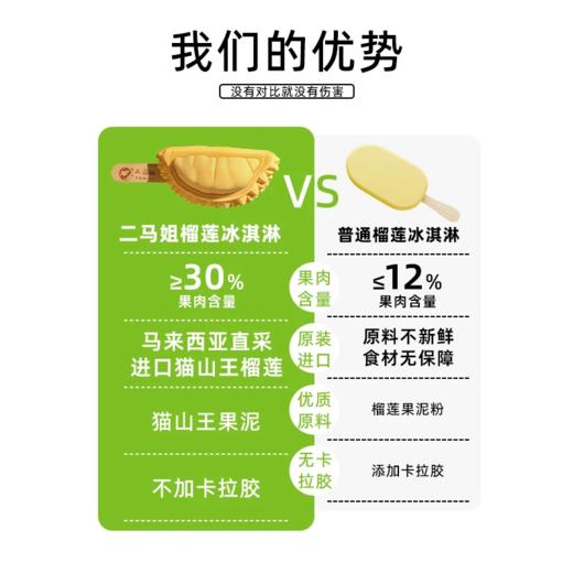 ERMA.J二马姐猫山王榴莲冰淇淋马来西亚原装进 口果肉30% 商品图3