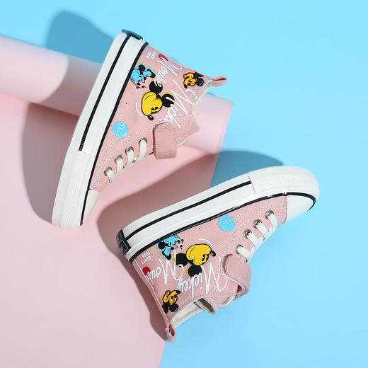 迪士尼儿童布鞋男童小白鞋女童鞋运动帆布鞋2024新款透气板鞋M2218687 商品图2