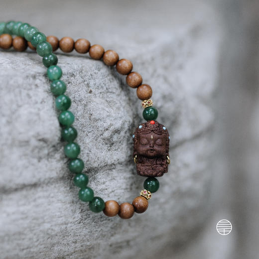 绿度母芭比檀和田玉手链 | 万物叁仟 商品图4