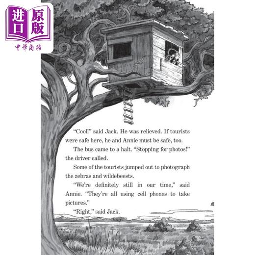 【中商原版】神奇树屋第一季37 Magic Tree House 37 Rhinos at Recess 黑白插图桥梁章节书 中小学生读物 英文原版小初文学 商品图4