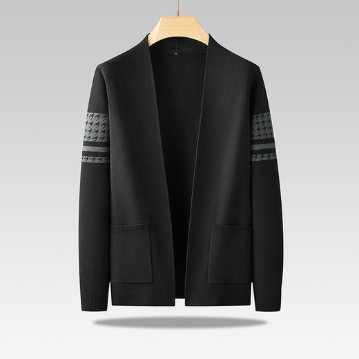 【新款DPF】大依优型大码男装休闲开衫毛衣针织衫夹克外套舒适加肥加大男士上衣 商品图2