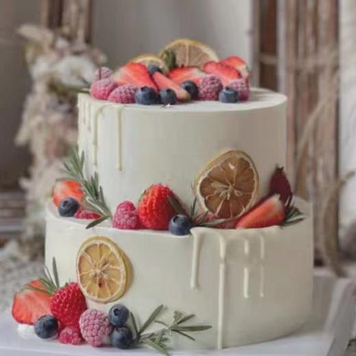 【美好时光】双层水果蛋糕001 商品图0