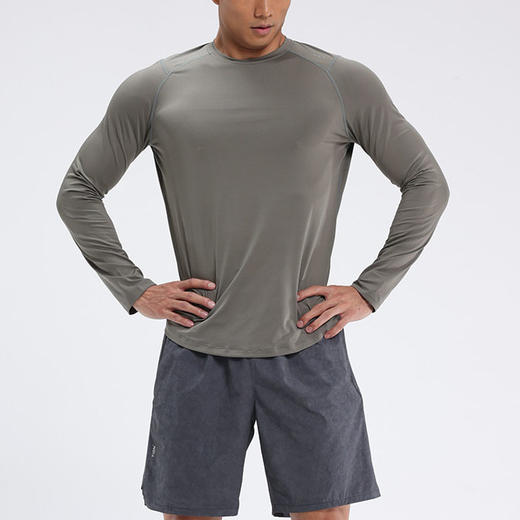 跃牌【跃LEAP-ACTIVE】系列 跑步运动紧身衣暴汗服男款速干透气健身长袖上衣B42113 商品图1