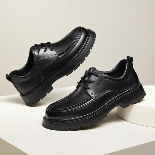 骆驼户外鞋2025秋冬新款复古舒适止滑百搭正装德比男皮鞋 G14A155641 商品图4