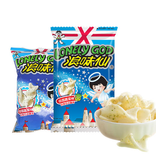 旺旺浪味仙蔬菜味田园花式薯卷30g小包装花式食品儿童休闲零食 商品图0