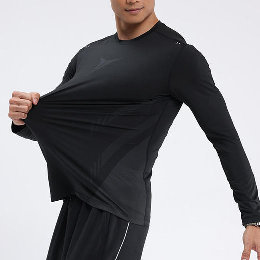 跃牌【跃LEAP-ACTIVE】系列 秋冬新款圆领长袖骑行运动T恤男上衣B42114 商品图2