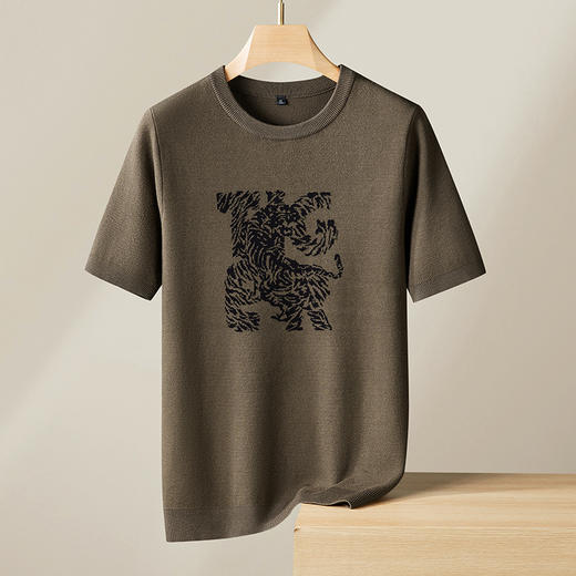 【新款DPF】大依优型毛衣针织短袖背心休闲针织衫毛背心加肥加大上衣男士胖子大码毛衫t恤打底 商品图2