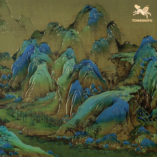 铜师傅 手工錾刻 铜雕画《千里江山 长方形》客厅背景墙装饰挂画 商品图3