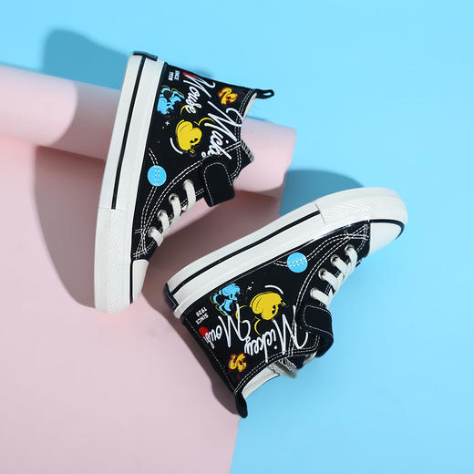 迪士尼儿童布鞋男童小白鞋女童鞋运动帆布鞋2024新款透气板鞋M2218687 商品图5