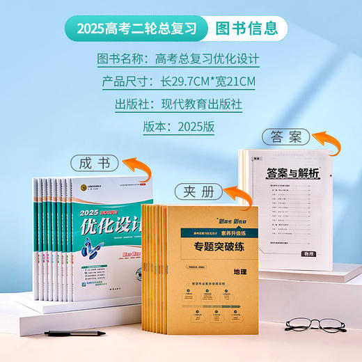 【科目多选】25版高考总复习优化设计二轮用书语文数学英语物理化学生物政治历史地理理科文科 商品图1