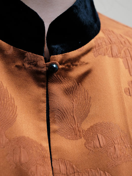 盛唐牡丹 |丝绒松鼠葡萄纹冠乐绉双面穿外套 商品图3