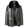 【可拆卸内胆】【可拆卸毛领】【新款DLC】大依优型大码翻领pu皮夹克外套加肥加大肥佬休闲上衣男士胖子潮流 商品缩略图1