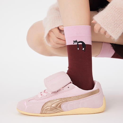 【代发】上森派系袜子 蝴蝶结提花 慵懒猫咪 中筒袜 （下单后不接受退款，请谨慎下单） 商品图4