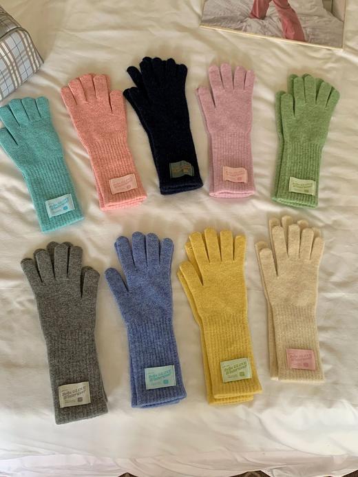 【YW】无忧购韩系ins学院风80%羊毛触屏露指针织毛线手套（截单后7天发货) 商品图7