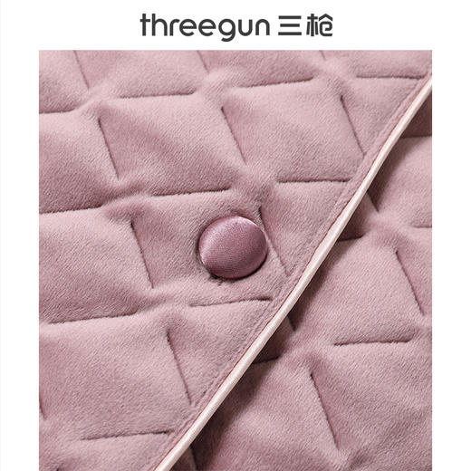 Threegun三枪 【婴儿绒】绗棉翻领开襟女家居套-82018D011 商品图11