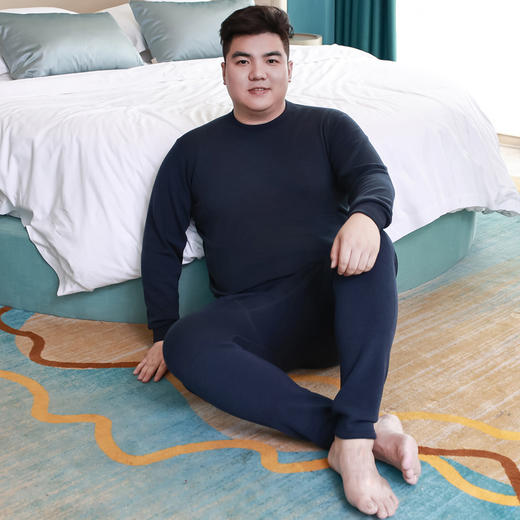 【绵羊毛】【新款DPD】大依优型大码男装保暖套装内衣弹力加绒舒适保暖秋衣秋裤 商品图10