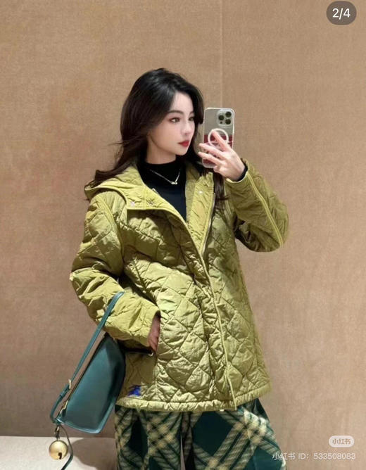 1012-3圆正渠道货 BB衍缝车格 立体连帽棉服外套 我穿M 商品图6