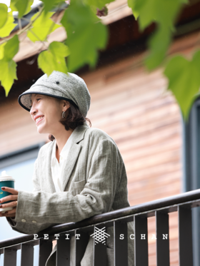 PETIT SCHAN小闪 #071 Hathaway 海瑟薇 日本进口粗花呢复古堆堆报童帽