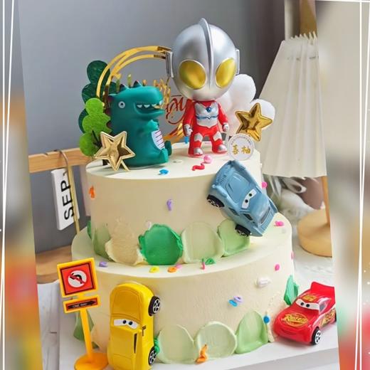 【奥特曼创意卡通双层蛋糕089款】 商品图0