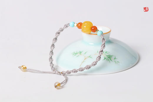 【念安】蜜蜡南瓜珠手绳 商品图4