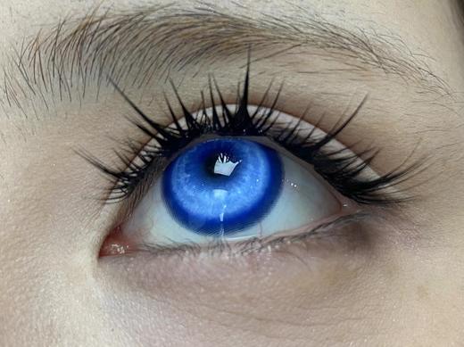 Recolook半年抛美瞳 锦鲤深蓝 14.5mm 商品图0