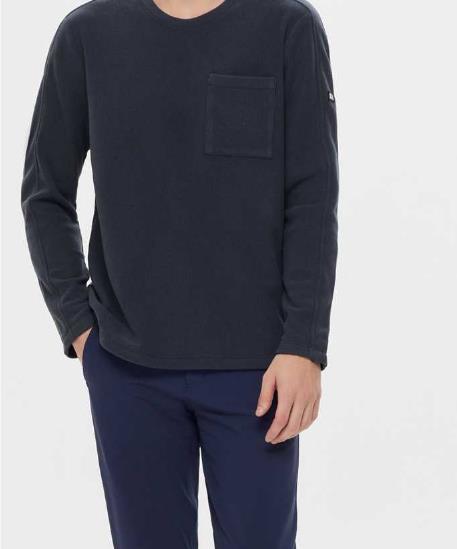 法国AIGLE男圆领抓绒衣帝国深蓝AS451 商品图0