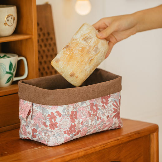 繁花系列面包筐布艺零食收纳筐杂物篮子 商品图1