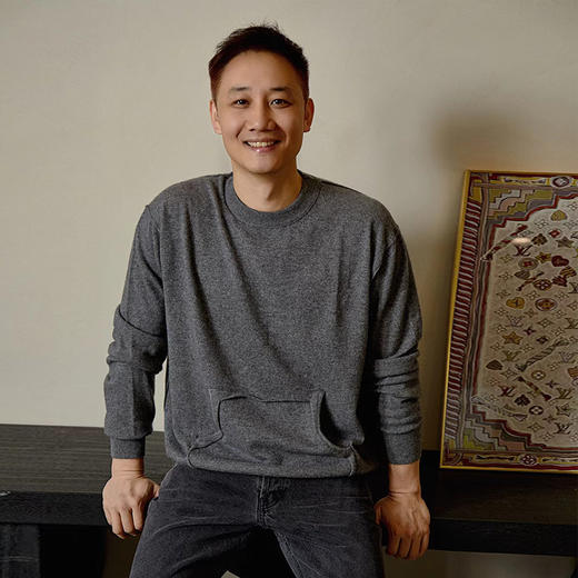 【顺丰包邮】15115 洛诗琳男士秋冬高级感灰色云感口袋羊绒毛衫1017 商品图0