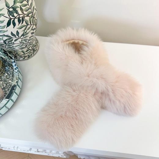 秋冬时尚高端100狐狸毛保暖百搭柔软围脖女士  BeQueenStory配饰 商品图3