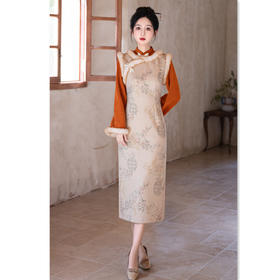 时尚改良拼接，新中式日常旗袍GX-36151