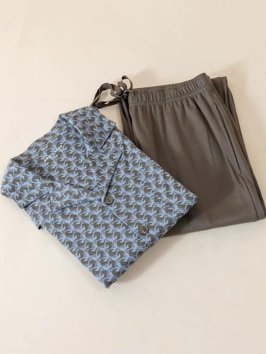 【马到成功 棉莫经典】SCHIESSER德国舒雅男士棉+莫代尔柔软亲肤长袖长裤家居套装39/23434H 商品图3