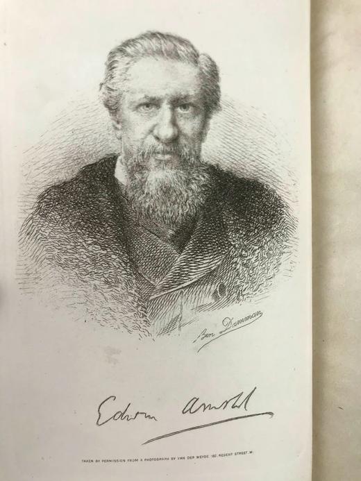 1904年 埃德文·阿诺德《亚洲佛光》 16幅插图 真皮精装36开 商品图2