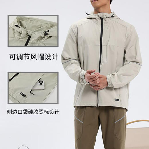 跃牌【跃LEAP-ACTIVE】系列 户外野营冲锋衣男防水连帽运动夹克外套D42182 商品图0