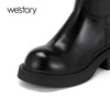 westory2024秋冬新款时尚百搭高筒靴真皮厚底骑士靴女W24DQ84171 商品缩略图3