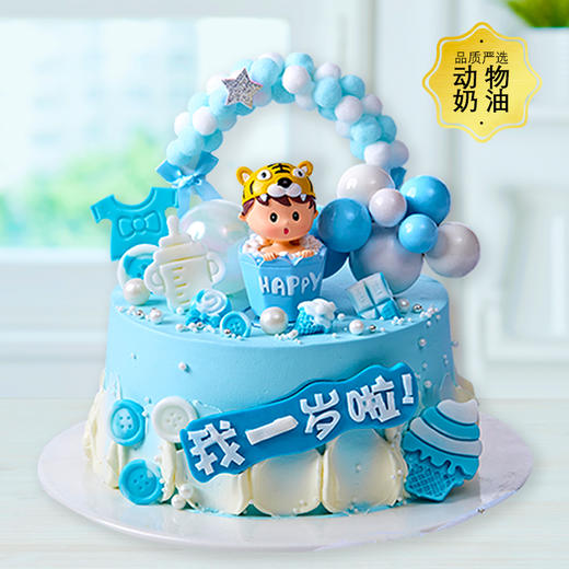 宝藏男孩7寸加高--你偶尔的调皮也让我心花怒放-【生日蛋糕】 商品图0