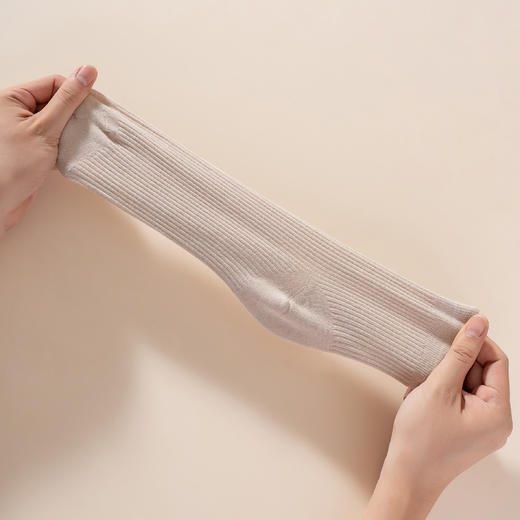 连绵·超柔抽条短筒女袜（3双装）DF8558 商品图3