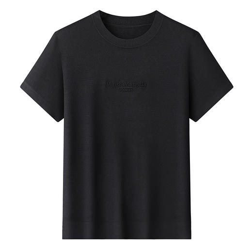 【新款DWP】大依优型大码圆领短袖T恤毛衫针织衫加肥加大毛衣大号胖子宽松毛衫男装上衣打底 商品图1