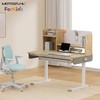 摩伽原木实木儿童书桌双驱动电动升降学习桌小学初中高中大学 商品缩略图0