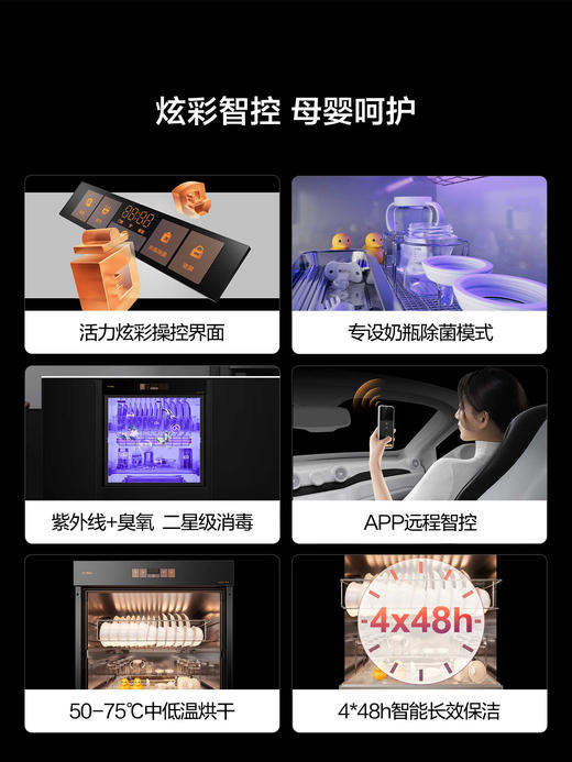 方太升级新品02-JF1E.i消毒柜智能嵌入式不锈钢烘干JF1E.i 商品图2