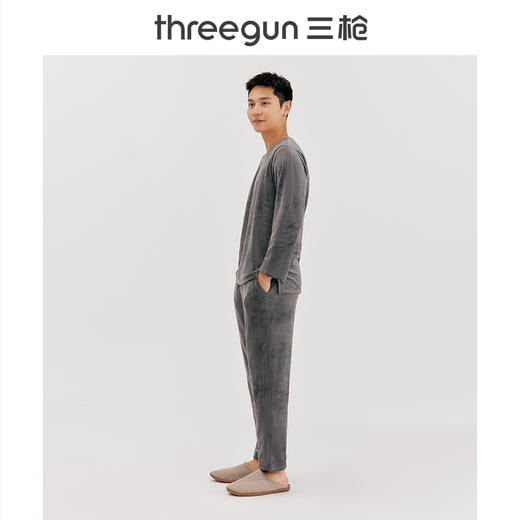 Threegun三枪 【婴儿绒】圆领男家居套-81987D011 商品图5